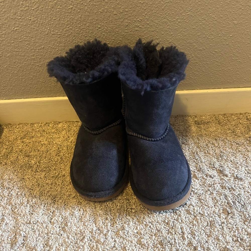 Navy blue toddler UGGs